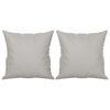 vidaXL Ensemble de canap&eacute;s 4 pcs coussins Gris clair Tissu microfibre