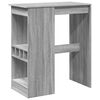 vidaXL Table de bar avec &eacute;tag&egrave;res sonoma gris bois d'ing&eacute;nierie