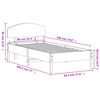 vidaXL Cadre de lit sans matelas cire marron 90x190 cm bois pin massif