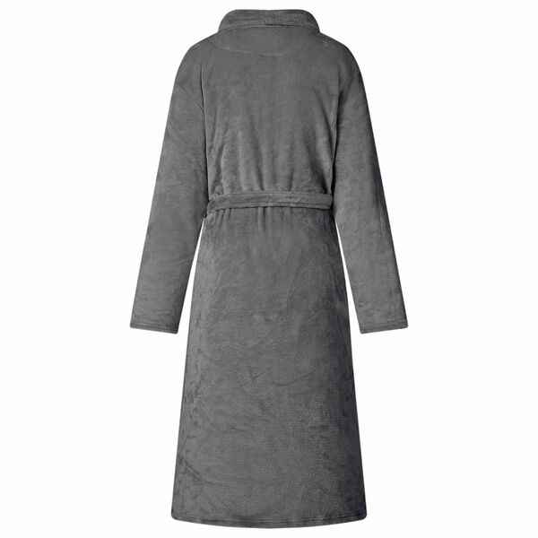 vidaXL Robe de bain sans capuche Gris fonc&eacute; l Flanelle