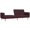 vidaXL Canap&eacute;-lit &agrave; 2 places avec repose-pied Violet Tissu