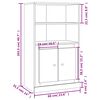 vidaXL Buffet haut blanc 60x35,5x103,5 cm bois d'ing&eacute;nierie