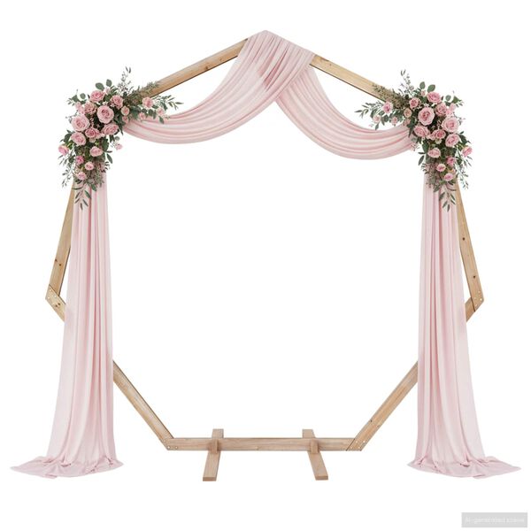 vidaXL Arche de mariage Marron Clair 221 x 92 x 216 cm