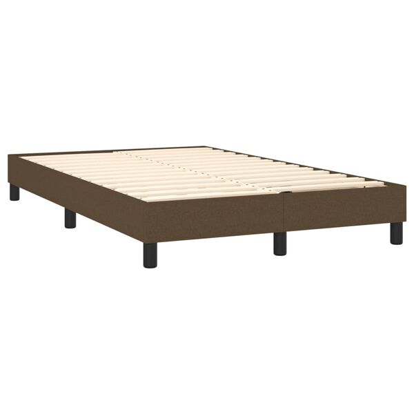 vidaXL Sommier &agrave; lattes de lit avec matelas Marron fonc&eacute; 120x200 cm