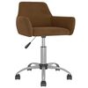vidaXL Chaises pivotantes &agrave; manger lot de 6 Marron Velours