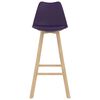 vidaXL Tabourets de bar lot de 2 violet fonc&eacute; similicuir