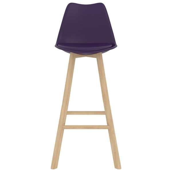 vidaXL Tabourets de bar lot de 2 violet fonc&eacute; similicuir