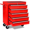 vidaXL Chariot &agrave; outils d'atelier avec 5 tiroirs Rouge