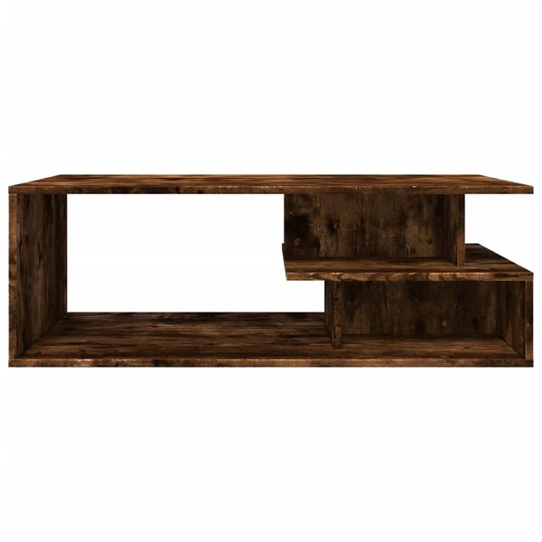 vidaXL Table basse ch&ecirc;ne fum&eacute; 102x55x35 cm bois d'ing&eacute;nierie