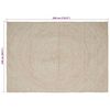 vidaXL Tapis de surface Naturel et Blanc 240 x 340 cm Jute