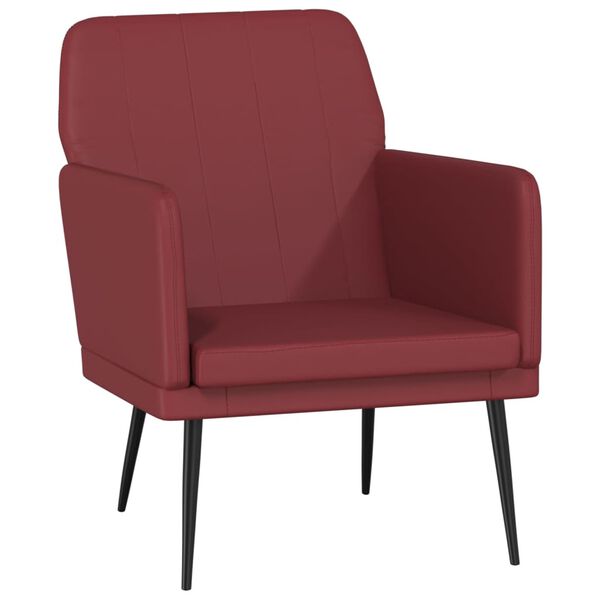 vidaXL Fauteuil Bordeaux 61x78x80 cm Similicuir