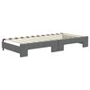 vidaXL Lit de jour avec gigogne sans matelas gris fonc&eacute; 90x200 cm