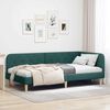 vidaXL Cadre de lit d'angle Vert fonc&eacute; 100 x 200 cm tissu