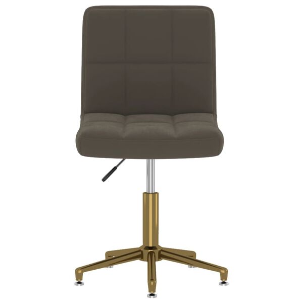 vidaXL Chaises pivotantes &agrave; manger lot de 2 gris fonc&eacute; velours