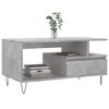 vidaXL Table basse Gris b&eacute;ton 90x49x45 cm Bois d'ing&eacute;nierie