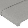 vidaXL T&ecirc;te de lit Gris clair 100x5x118/128 cm Tissu