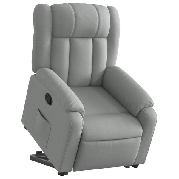 vidaXL Fauteuil inclinable Gris clair Tissu