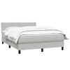 vidaXL Sommier &agrave; lattes de lit et matelas gris clair 140x220cm velours