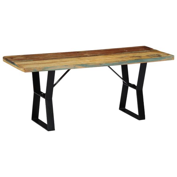 vidaXL Banc 110 cm Bois de récupération massif
