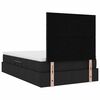 vidaXL Lit avec rangement et matelas Noir 120 x 190 cm tissu