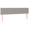 vidaXL T&ecirc;tes de lit Gris clair 160x5x78/88 cm Tissu