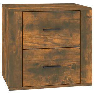 vidaXL Table de chevet Ch&ecirc;ne fum&eacute; 50x39x47 cm