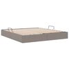 vidaXL Lit de Rangement avec t&ecirc;te de lit Taupe 180 x 200 cm tissu