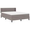 vidaXL Lit &agrave; ressorts avec matelas Taupe 190 x 140 cm Polyester
