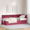vidaXL Cadre de lit d'angle avec matelas 2 pcs Vert Velours