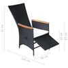 vidaXL Ensemble &agrave; manger de jardin 3 pcs Noir