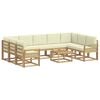 vidaXL Ensemble de canap&eacute;s d'ext&eacute;rieur 10 pcs Blanc et cr&egrave;me