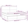 vidaXL Sommier &agrave; lattes de lit avec matelas et LED Gris 200x200 cm