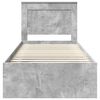 vidaXL Cadre de lit avec t&ecirc;te de lit B&eacute;ton 90 x 200 cm Pin massif