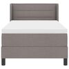 vidaXL Lit &agrave; ressorts avec matelas Taupe 200 x 100 cm Polyester