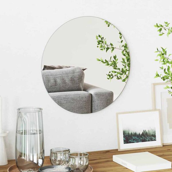 vidaXL Miroir mural Rond &Oslash; 40 cm verre tremp&eacute;