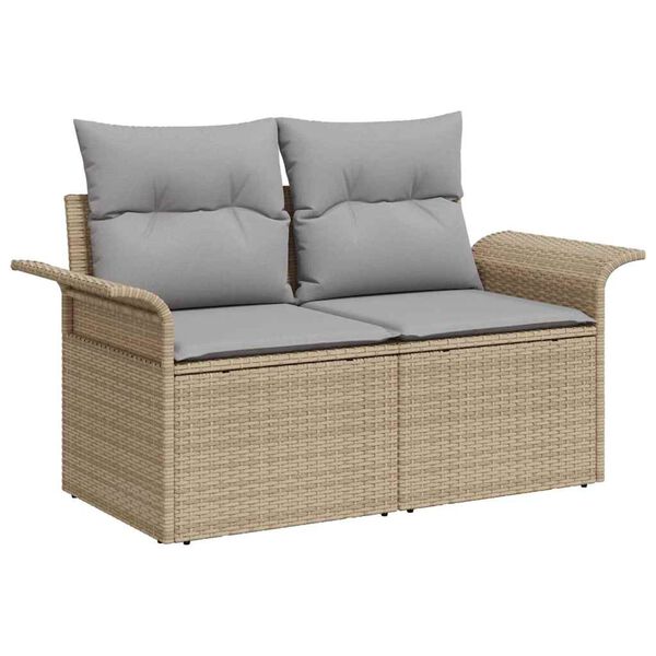 vidaXL Ensemble de canap&eacute; de jardin 8 pcs beige et gris clair