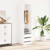 vidaXL Garde-robe avec tiroirs Blanc brillant Bois d'ing&eacute;nierie