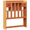 vidaXL Lit biblioth&egrave;que sans matelas cire marron 75x190 cm pin massif