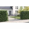 vidaXL Porte Double avec verrouillage Gris 299,5 x 149,5 cm Acier