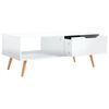 vidaXL Table basse Blanc brillant 100x49,5x43 cm Bois d'ingénierie