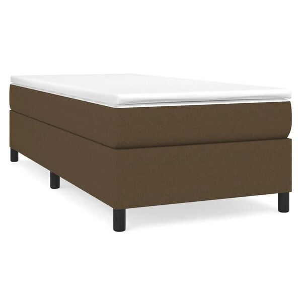 vidaXL Sommier &agrave; lattes de lit avec matelas Marron fonc&eacute; 90x190 cm