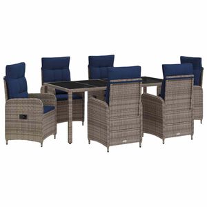 vidaXL Ensemble de repas ext&eacute;rieur 7 pc polyrotin