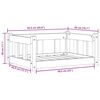 vidaXL Lit pour Chien Brun cire 65,5 x 50 x 28 cm Pin massif