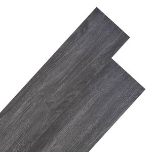 vidaXL Planches de plancher PVC Non auto-adh&eacute;sif 5,26 m&sup2; Noir et blanc