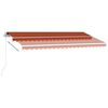 vidaXL Auvent manuel r&eacute;tractable sur pied 400x300 cm Orange et marron