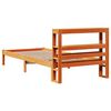 vidaXL Cadre de lit avec t&ecirc;te de lit sans matelas cire marron 90x200cm