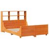 vidaXL Lit biblioth&egrave;que sans matelas cire marron 150x200cm bois massif