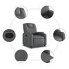 vidaXL Fauteuil inclinable gris similicuir