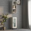 vidaXL Armoire murale Gris b&eacute;ton 34,5x32,5x90 cm Bois d'ing&eacute;nierie