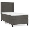 vidaXL Sommier &agrave; lattes de lit avec matelas Gris fonc&eacute; 100x200 cm